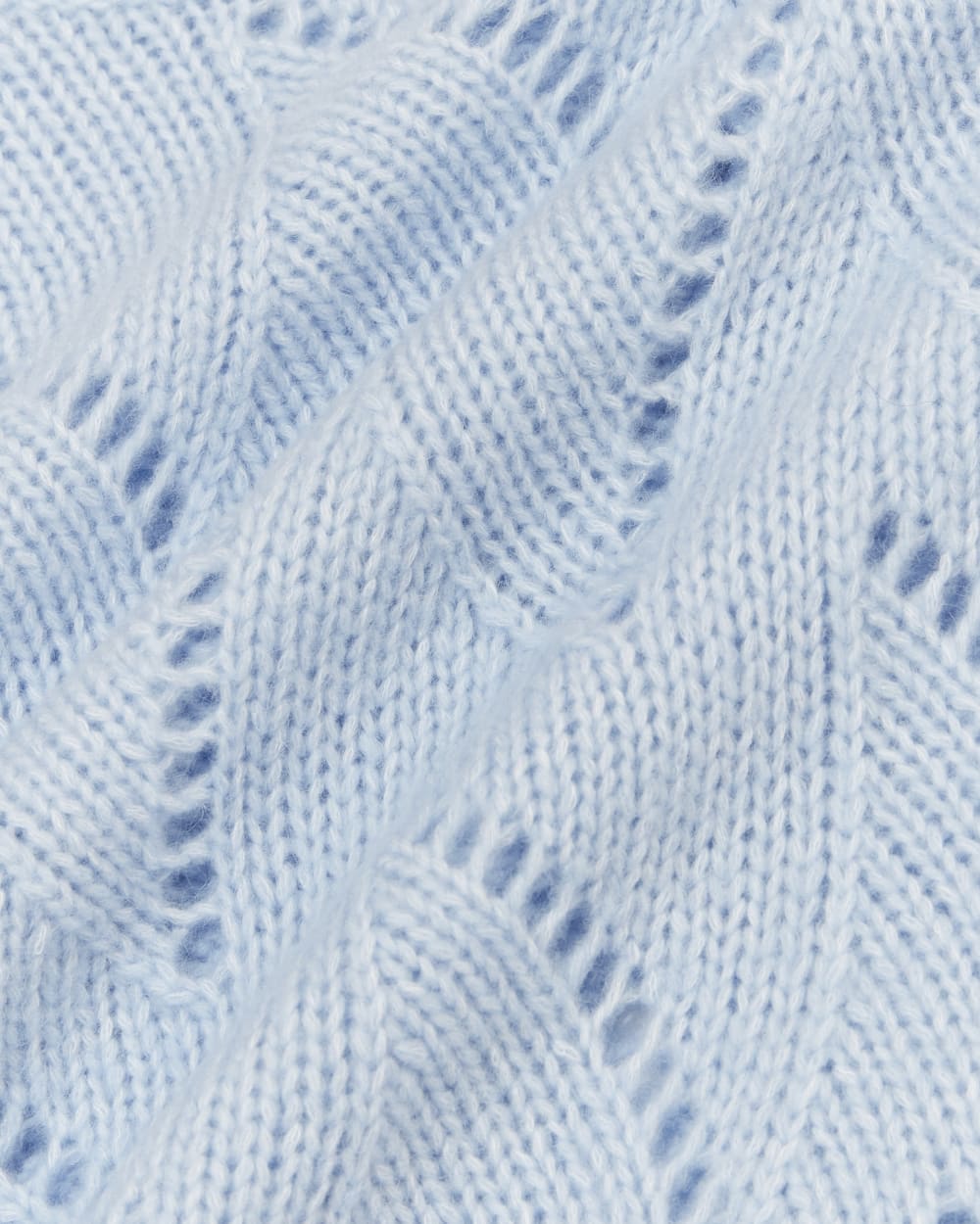The Pointelle Sweater in Cloud | Chambray Blue