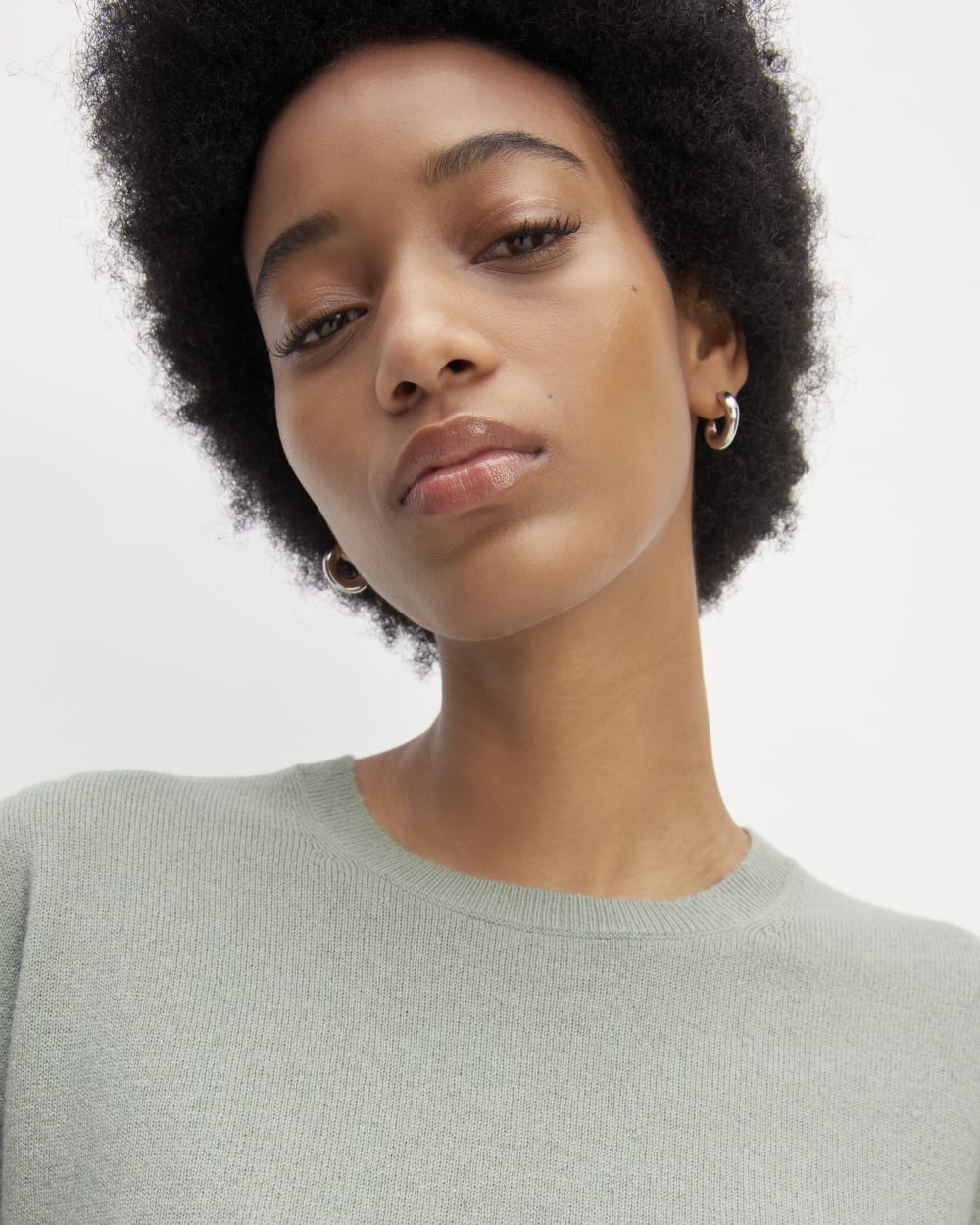 The Classic Crew in Cashmere | Light Sage Green