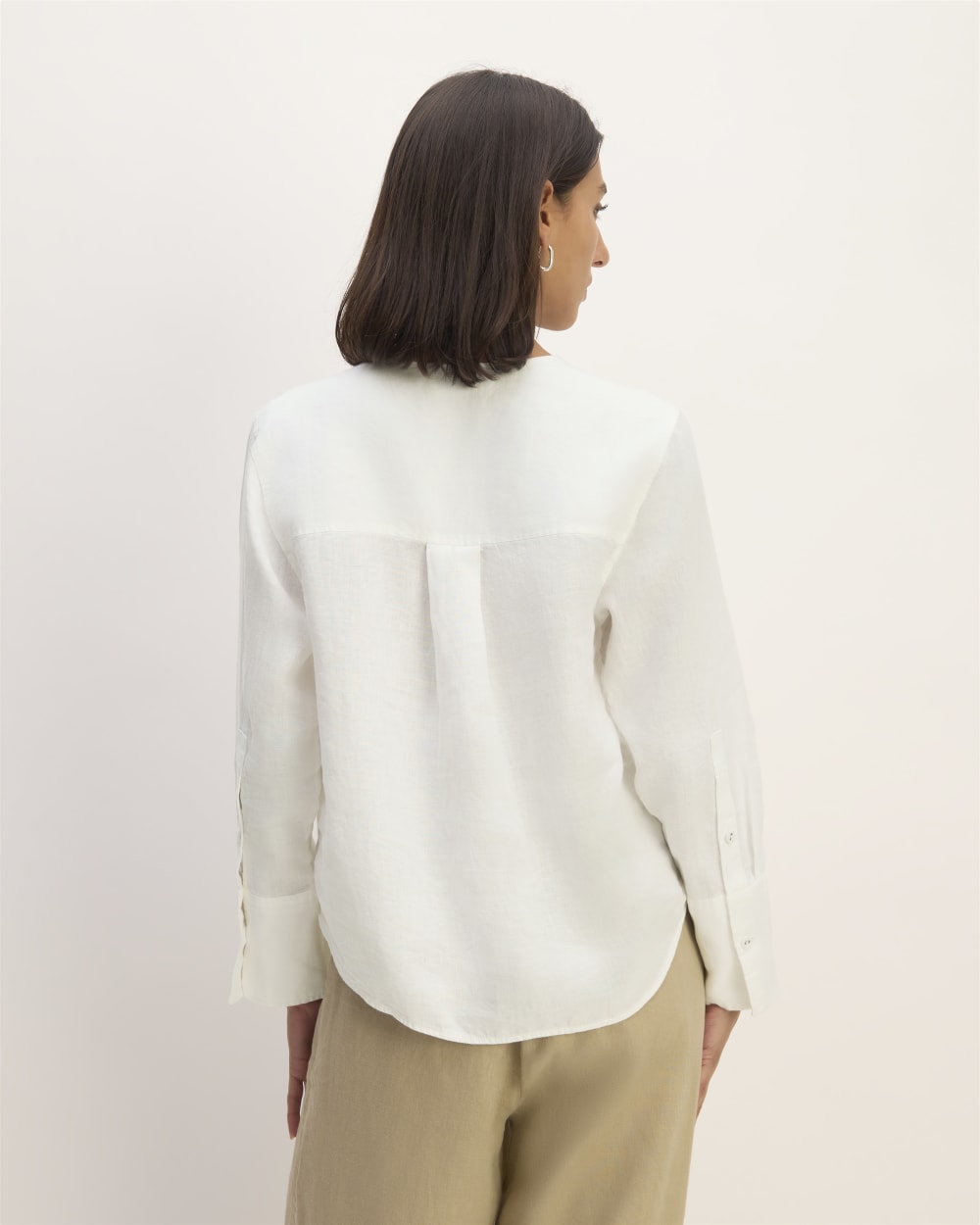 The Popover Shirt in Linen | White
