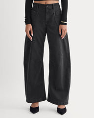 The Gardener Pull-On Jean | Washed Black