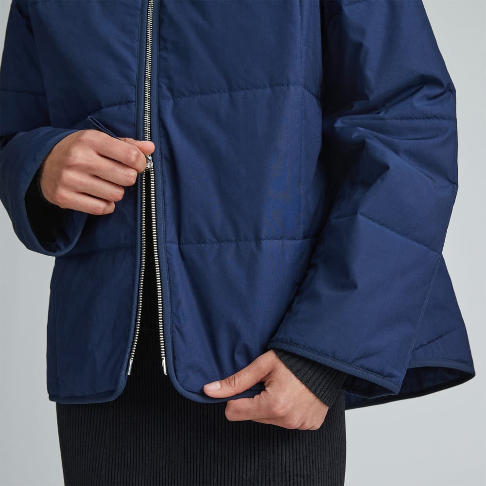 The Quilted Cotton Liner | Navy