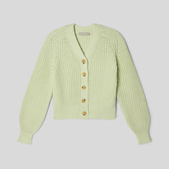 The Texture Cotton Cardigan | Seafoam Green
