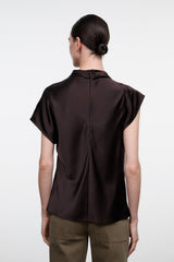 DAVINA SILK TOP | EARTH