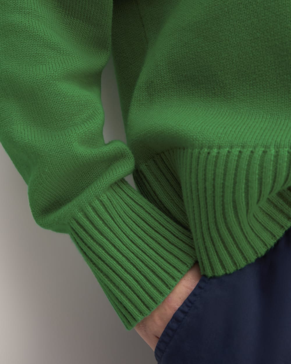The Boxy Sweater in Everyday Cotton | Grass Green
