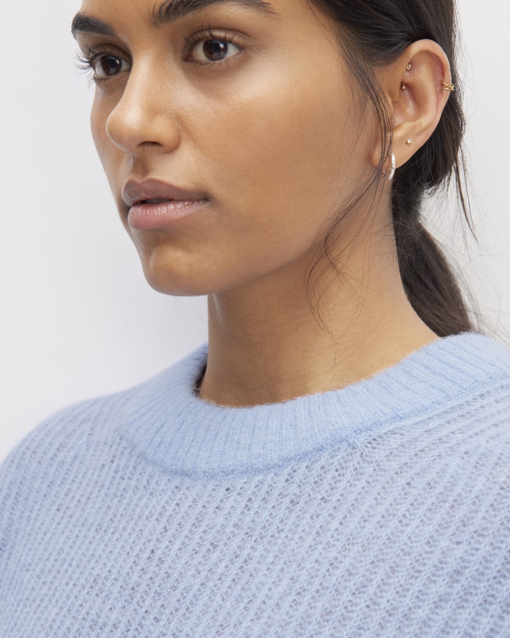 The Cocoon Crew in Alpaca | Chambray Blue