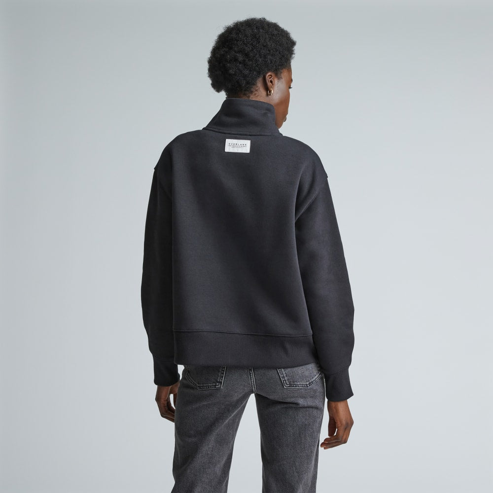 The ReTrack Half-Zip Sweatshirt | Black