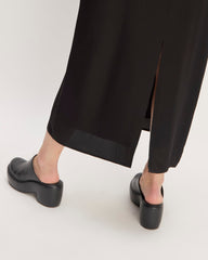 The Satin Racerback Slip Dress | Black