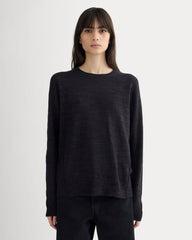 The Slouch Sweater in Cotton Linen | Black