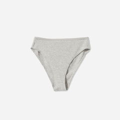 The Cotton High-Rise Bikini |  Heathered Grey