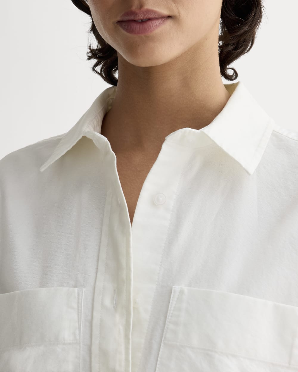 The Oxford Short-Sleeve Shirt Dress | White