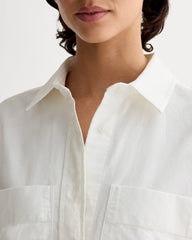 The Oxford Short-Sleeve Shirt Dress | White