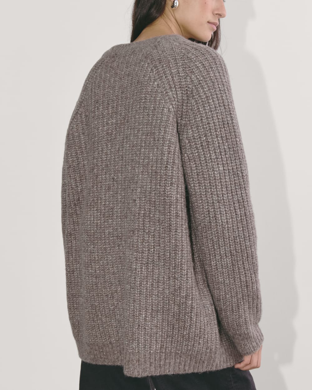 The Fisherman Cardigan in Cloud | Taupe Melange