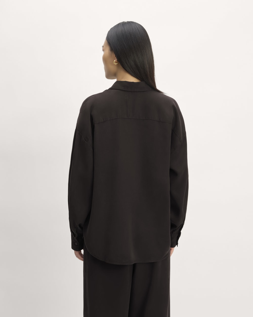 The Oversized Shirt in Butterlite | Black