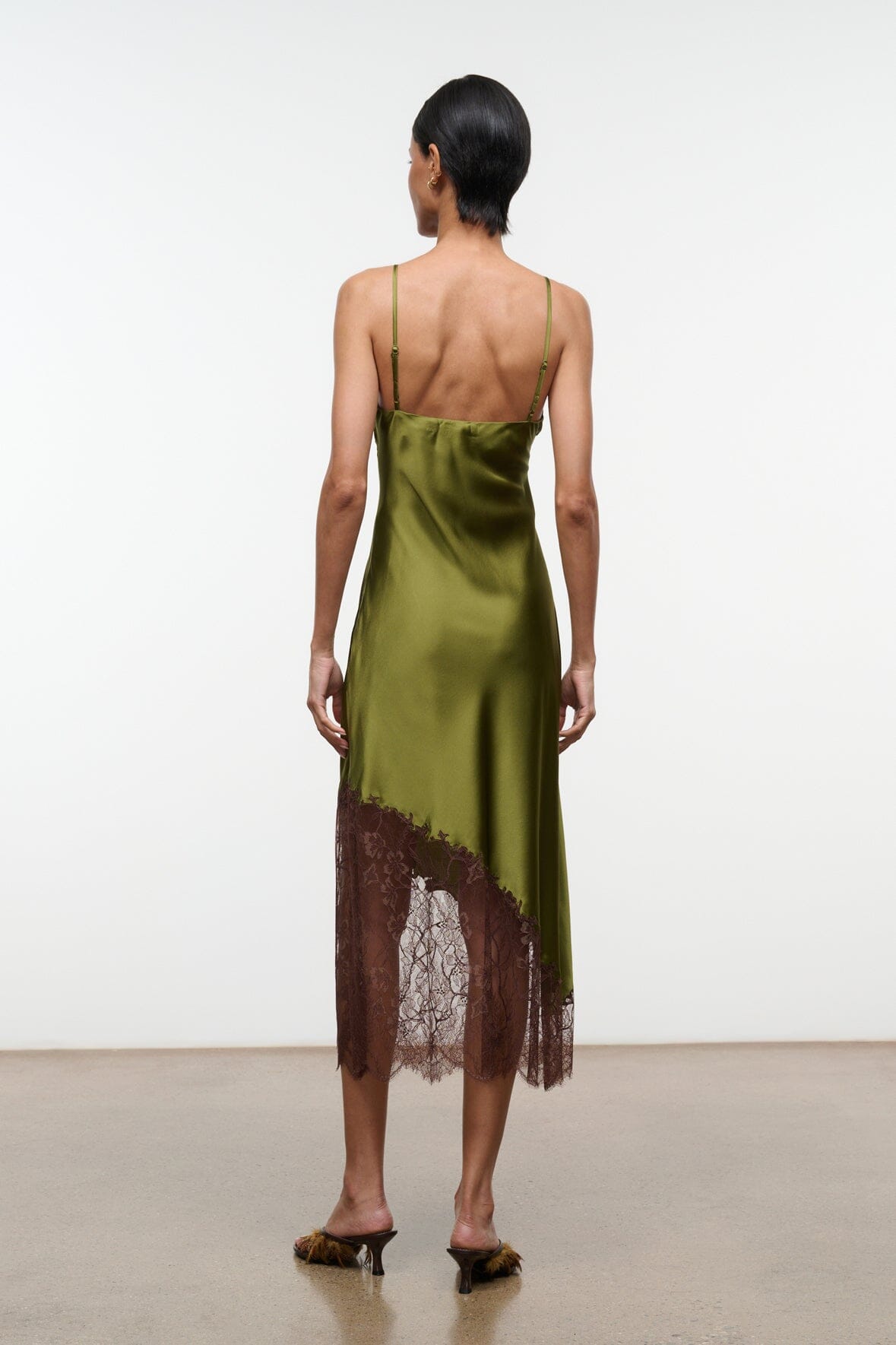 LARA SILK DRESS | PEAR