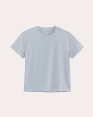 The Box-Cut Tee in Essential Cotton | Blue Slate | No Pocket