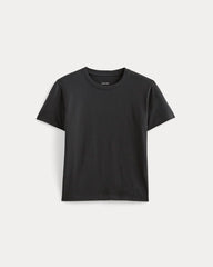 The Box-Cut Tee in Essential Cotton | Washed Black | No Pocket