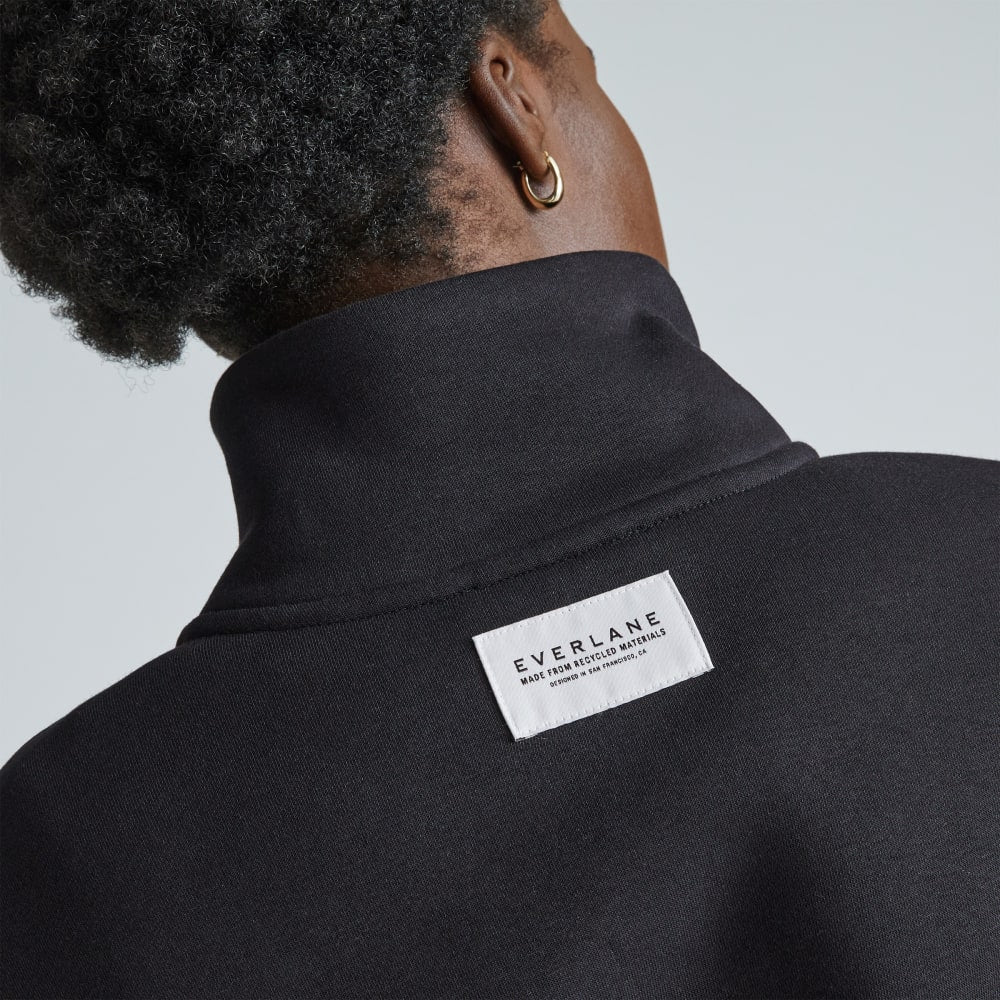 The ReTrack Half-Zip Sweatshirt | Black