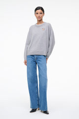 Custom STAUD x C.Bonz Serrano Cashmere Sweater | Heather Grey