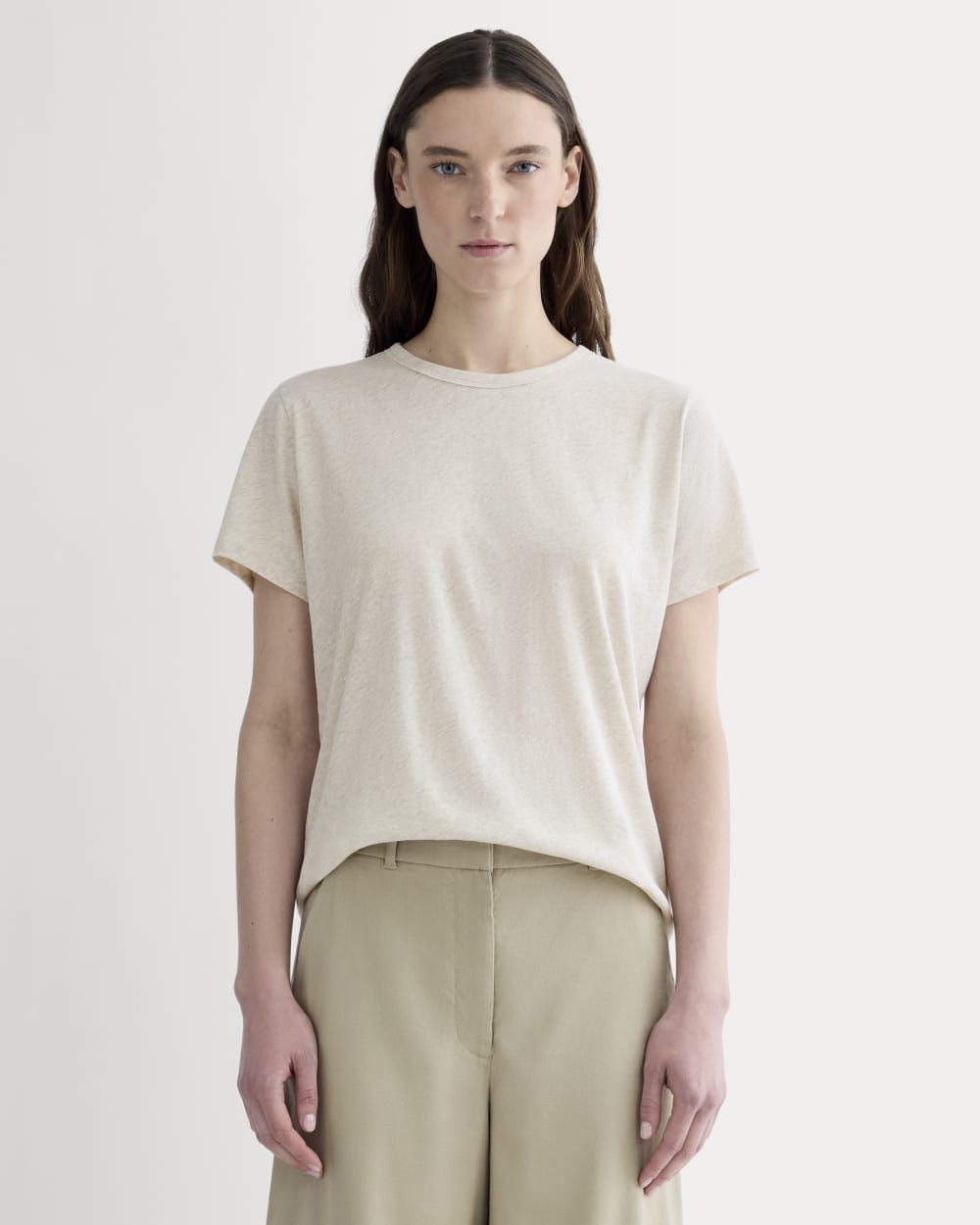 The Slim Air Tee | Heathered Oat