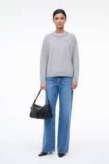 Custom STAUD x C.Bonz Serrano Cashmere Sweater | Heather Grey