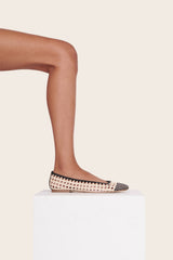 Nell Crochet Ballerina | Cream Black