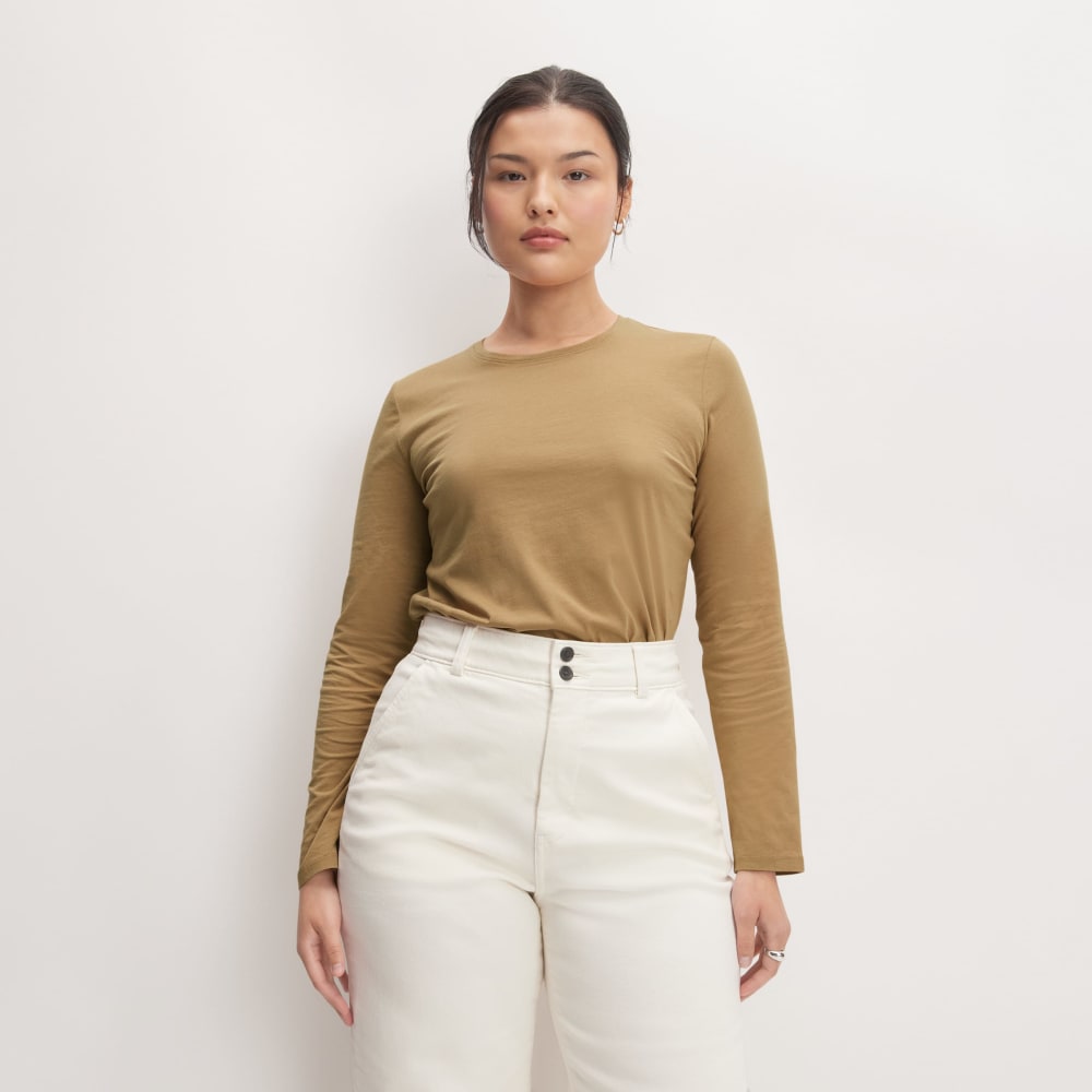 The Organic Cotton Long-Sleeve Crew | Tiger's Eye