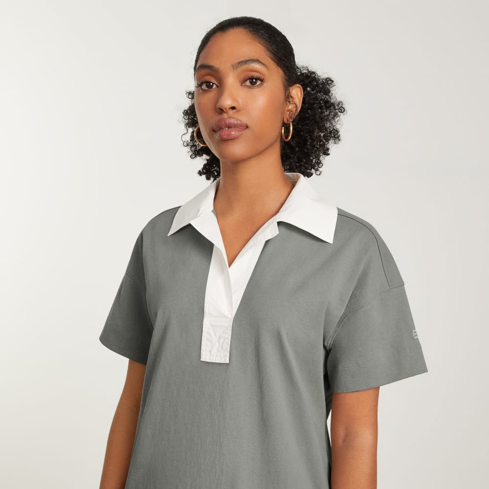 The Organic Cotton Polo Dress | Clay