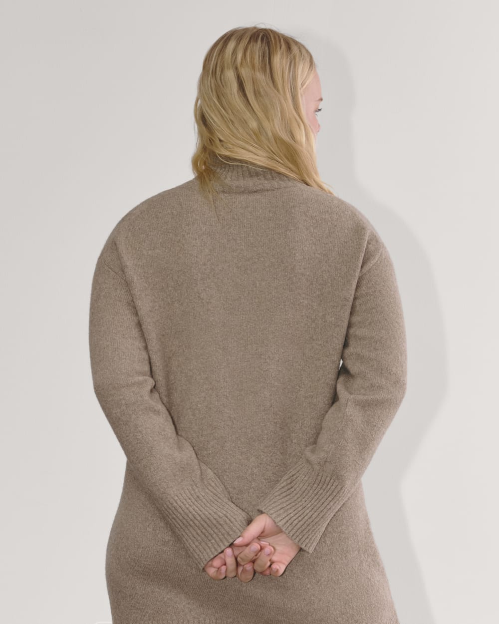 The Sweater Dress in Plush Cotton | Heather Taupe