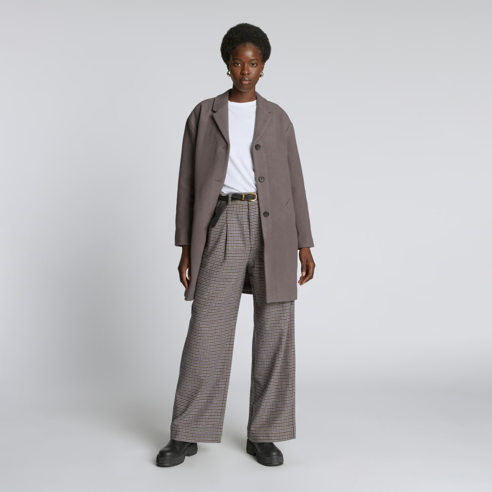 The Italian ReWool® Cocoon Coat | Taupe Grey