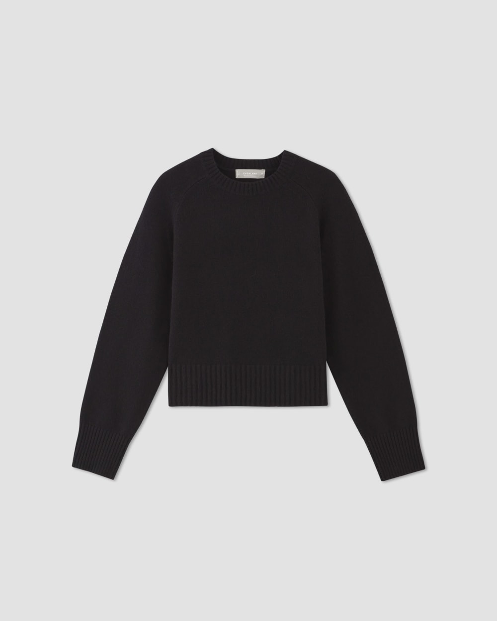 The Boxy Crew in Cashmere | Black