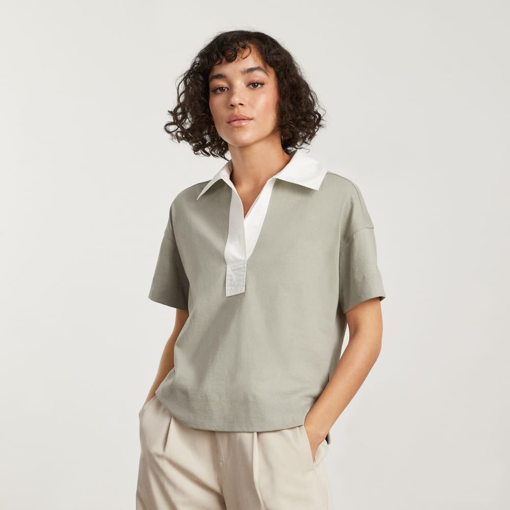 The Retro Jersey Polo | Smoke / Bone