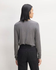 The Long-Sleeve Tee in Butterluxe | Heather Charcoal