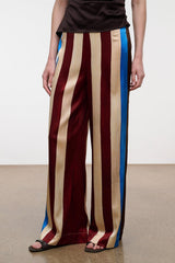 Stroll Silk Pant | Caffe Stripe