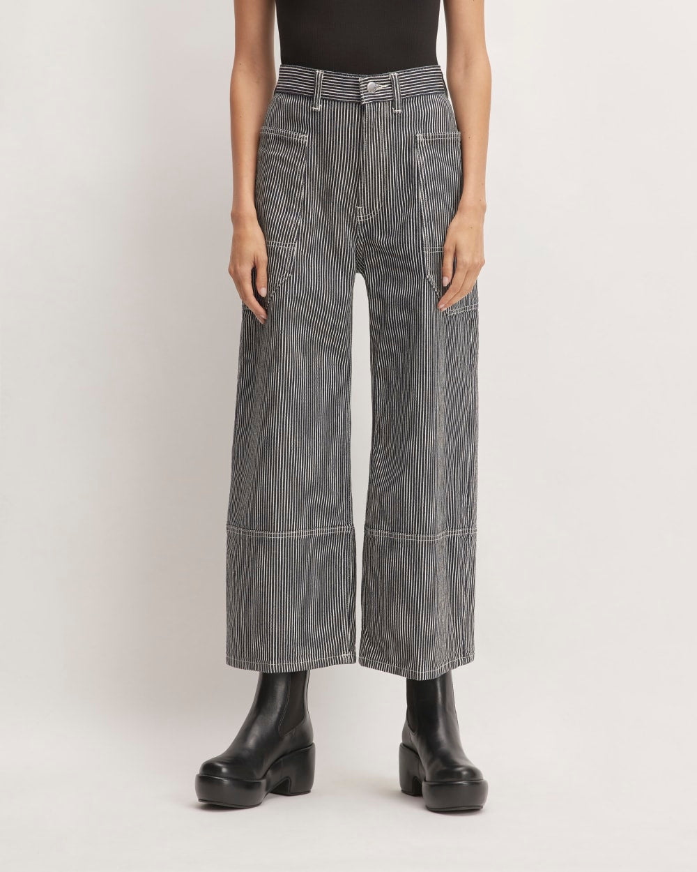 The Way-High® Gardener Cropped Jean | Hickory Stripe