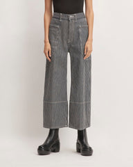 The Way-High® Gardener Cropped Jean | Hickory Stripe