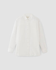 The Boyfriend Shirt in Linen | White