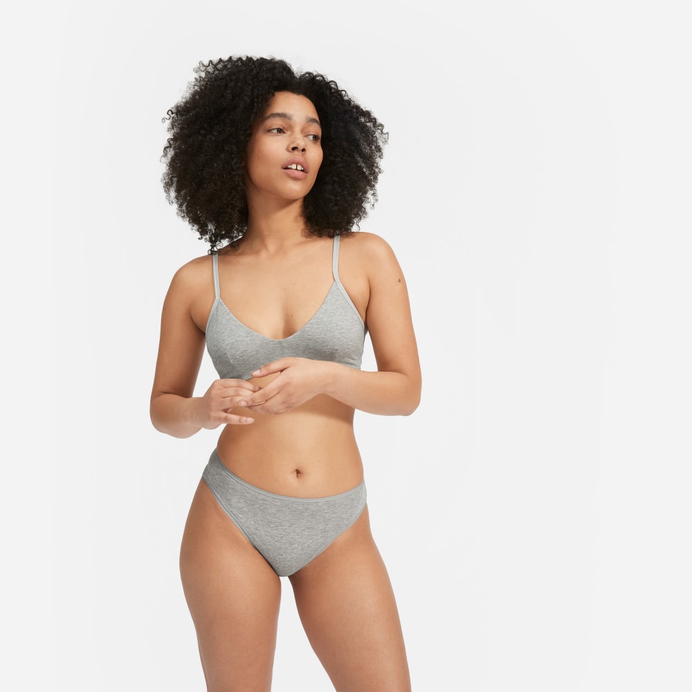 The Cotton High-Rise Bikini |  Heathered Grey