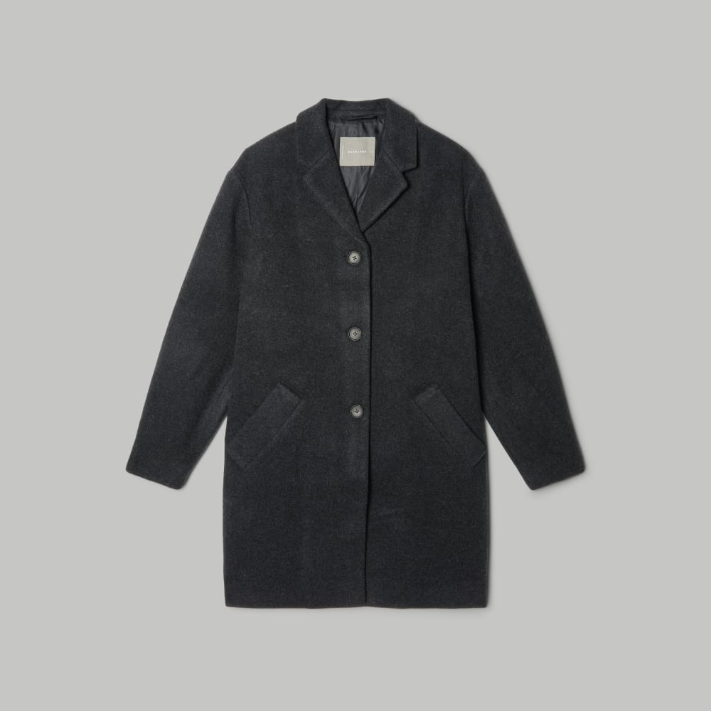 The Italian ReWool® Cocoon Coat | Heathered Black