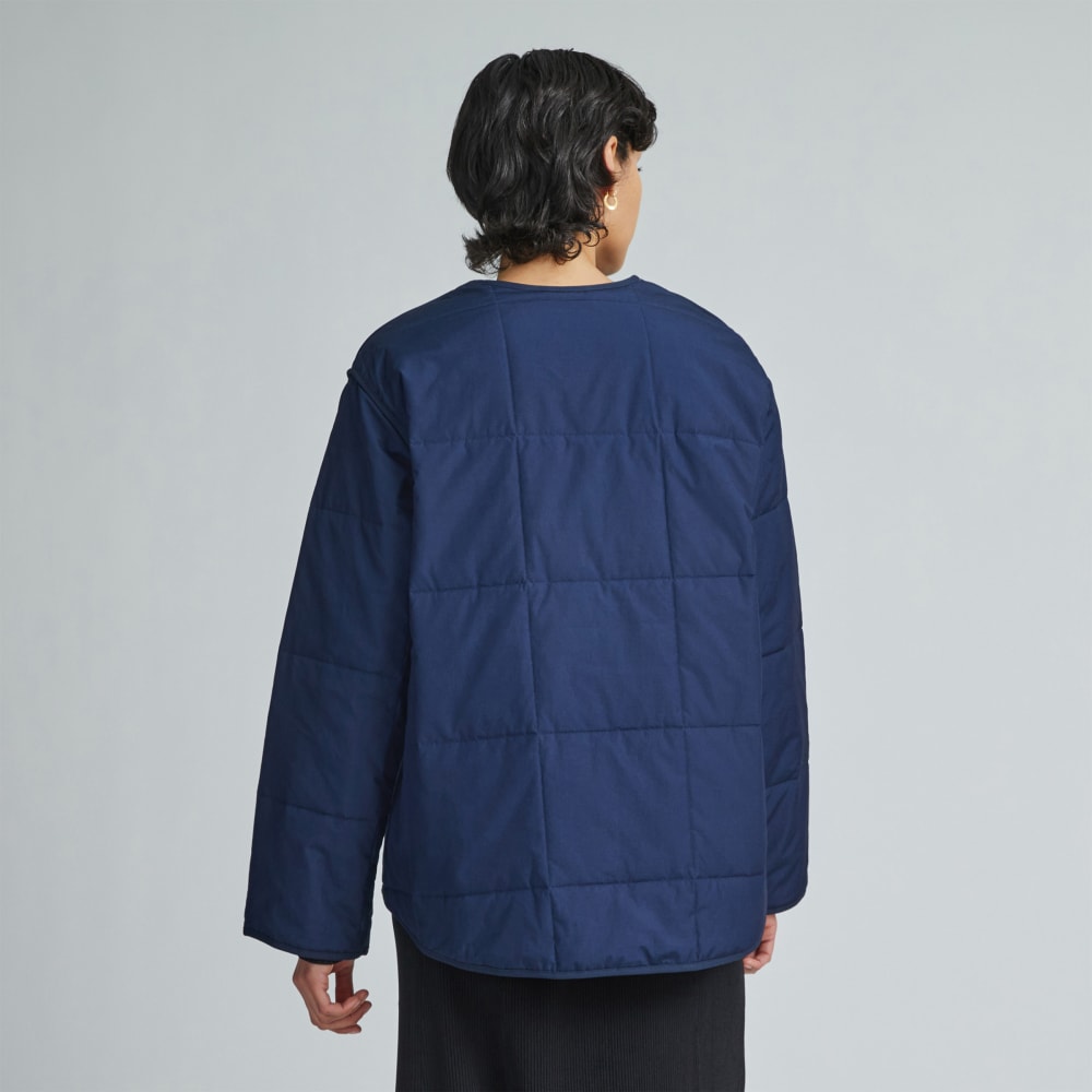 The Quilted Cotton Liner | Navy