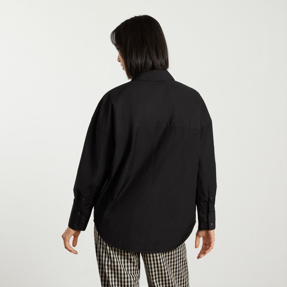 The Oversized Poplin Shirt | Black