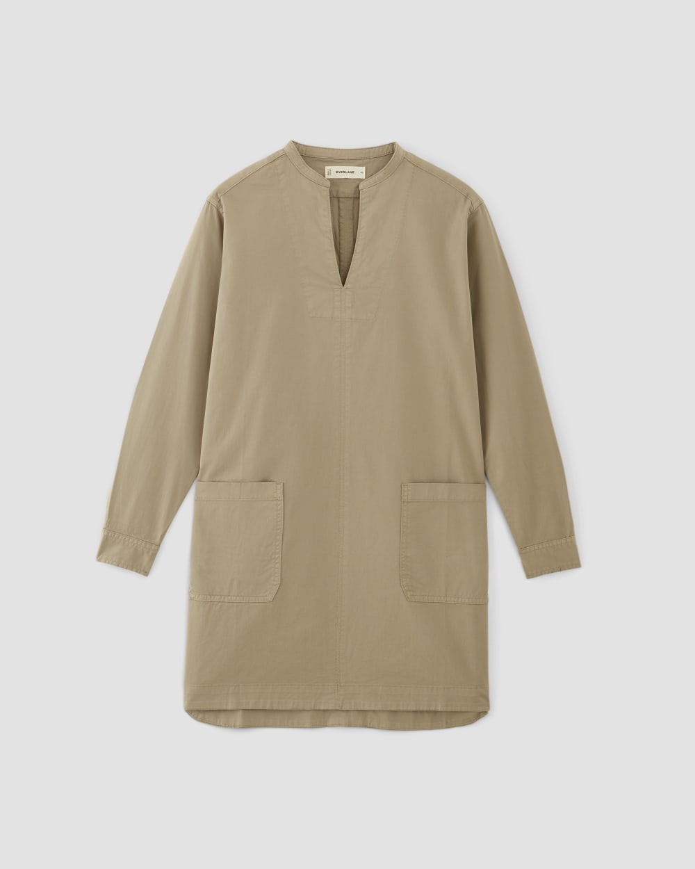 The Long-Sleeve Utility Mini Dress | Trench Coat Khaki