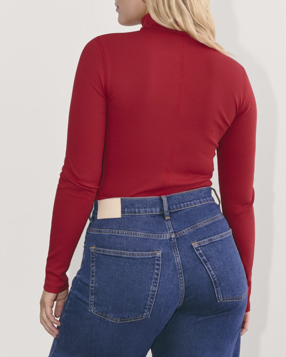 The Luxe Rib Turtleneck | Berry Red