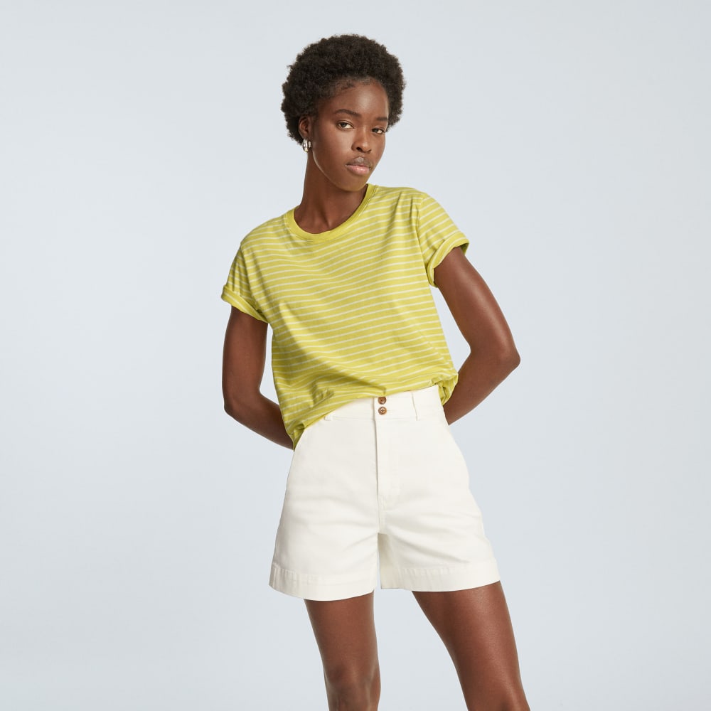 The Box-Cut Tee in Essential Cotton | Acacia / Tan | No Pocket