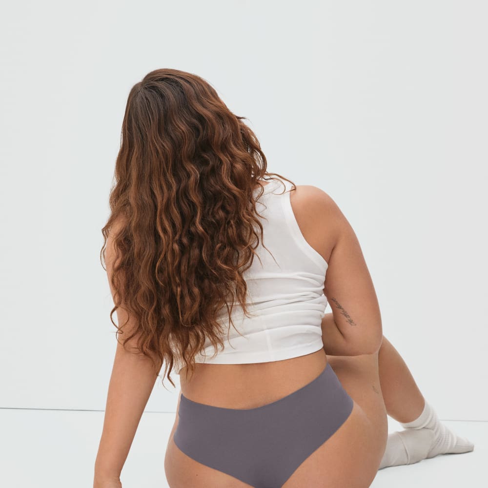 The Invisible High-Rise Thong | Plum Grey