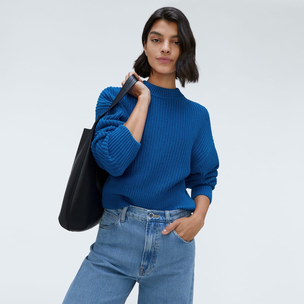 The Texture Cotton Crew | Lapis Blue