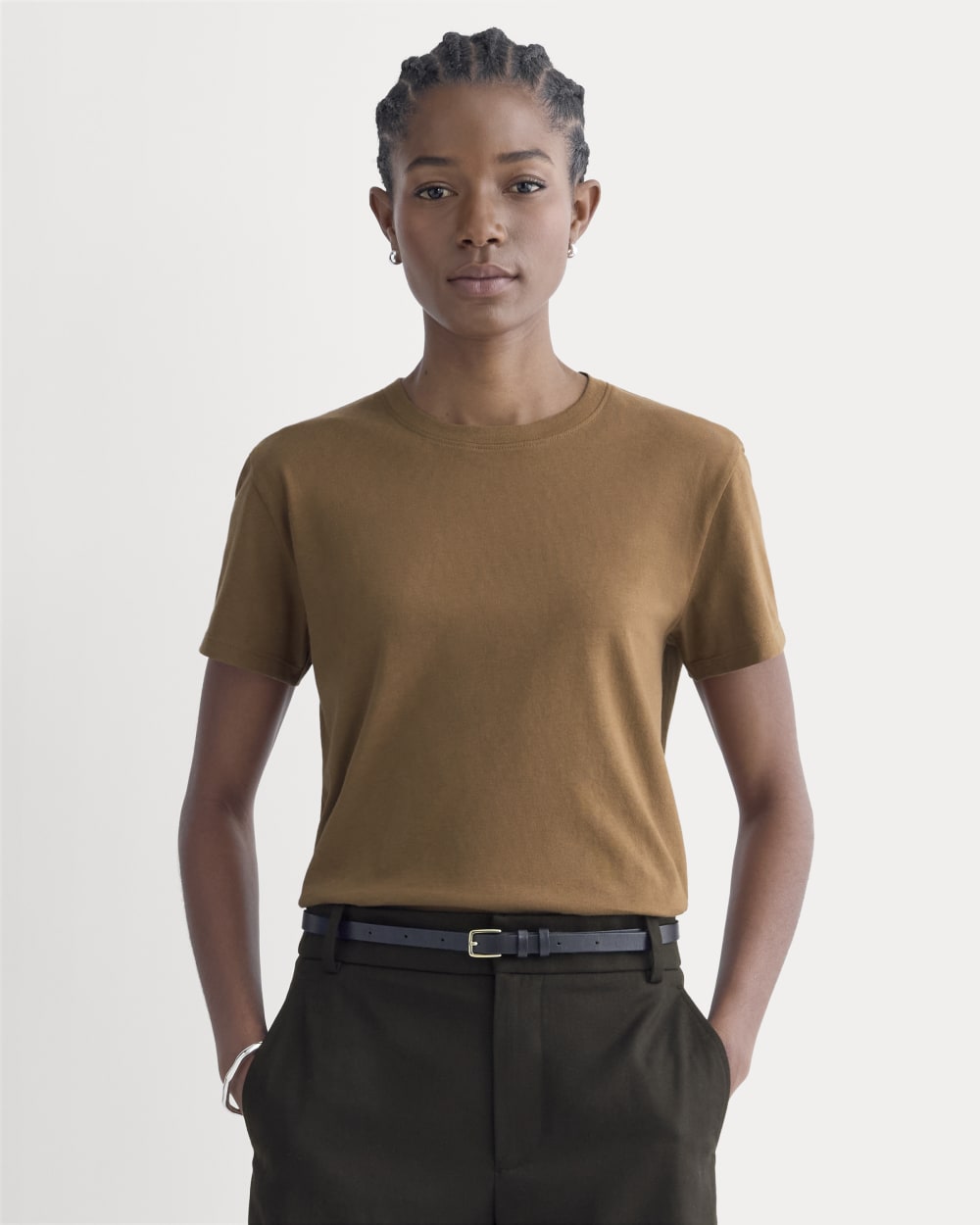 The Box-Cut Tee in Essential Cotton | Toffee | No Pocket