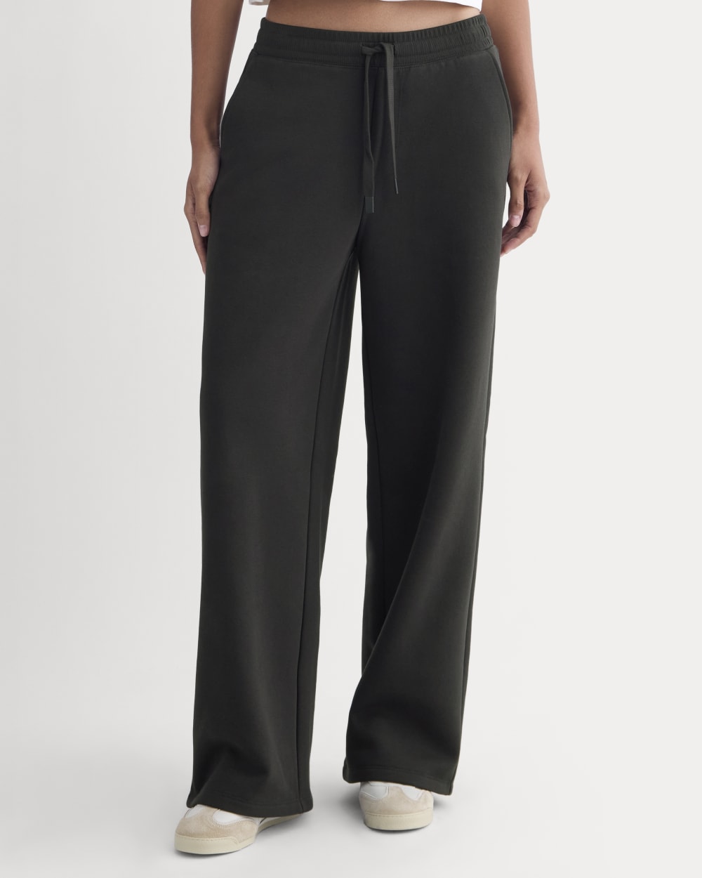 Luxe Fleece Wide-Leg Sweatpant | Black