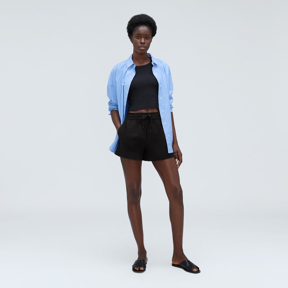 The Seersucker Boxer Short | Black