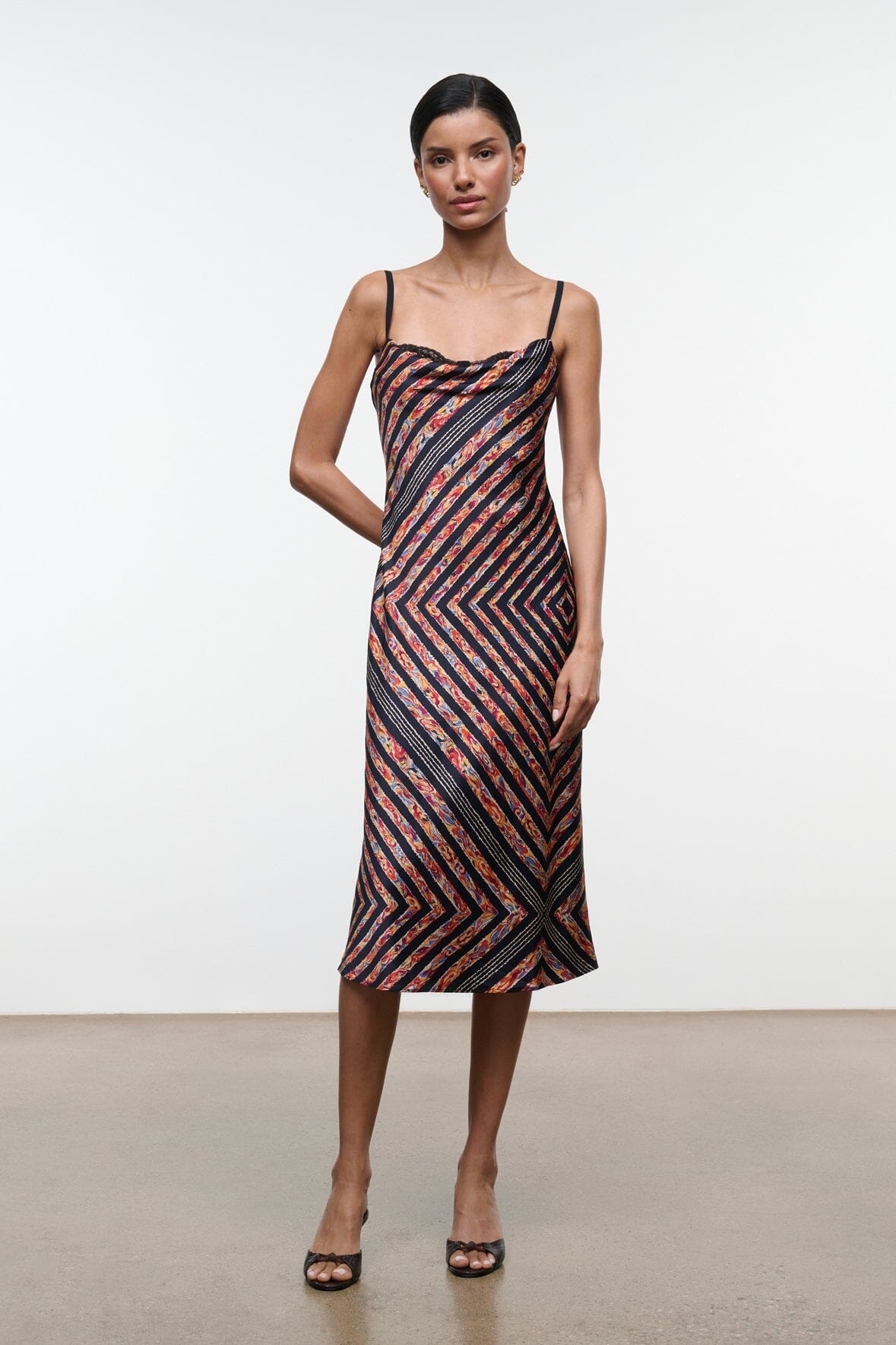 EVANGELINE SILK MIDI DRESS | STUDIO
