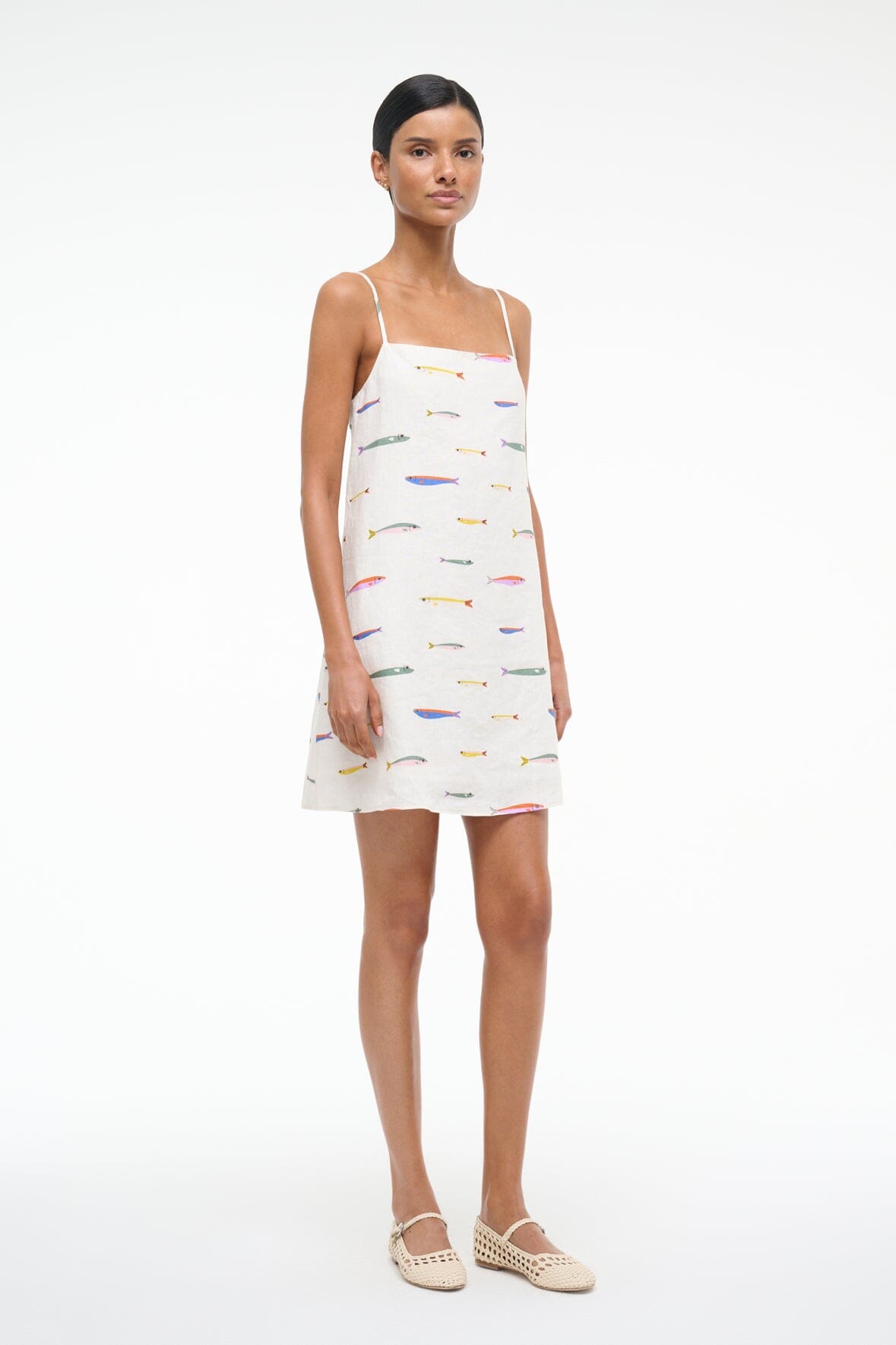 LAURA LINEN MINI DRESS | POP SARDINES IVORY
